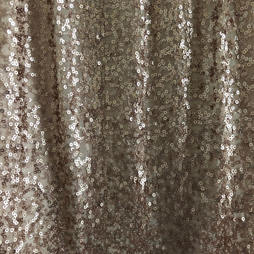 Amsale Rose Gold Formal Sequin Strapless Dress - Picture 7 of 12